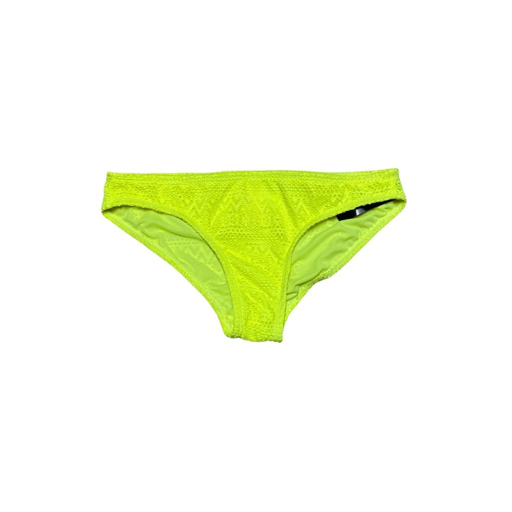 No Boundaries Bikini Bottoms Women’s M Neon Yellow Swimsuit Eyelet Swimwear New